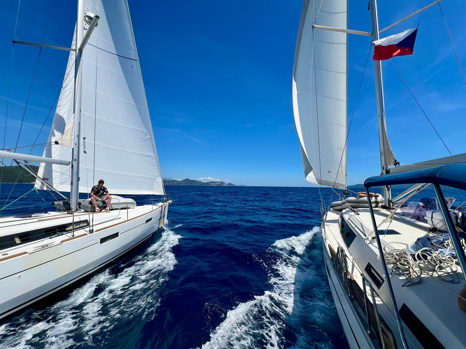 Fahrt zu einem Hafen